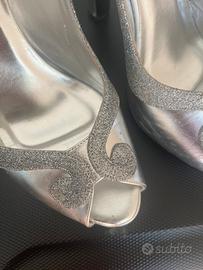 Sandali Carlo Pignatelli glitter argento n. 39