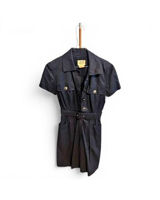 Vestito vintage Hermès Paris blu navy