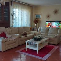 divani da tre e due posti più poltrona. In pelle  