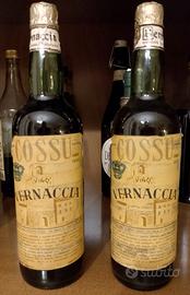 2 bottiglie Vernaccia Cossu 1972  da collezione