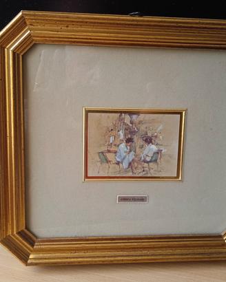 Disegno su foglia d'oro 24 KT di Enrico Felisatti