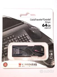 3 Pendrive Kingston DataTraveler Exodia Onyx 64GB