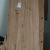 Piano cucina scrivania angoli arrotondati rovere