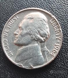 Errore di conio 5 centesimi USA 1964