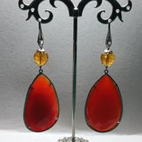 orecchini argento citrino e gocc