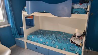 Cameretta ragazzo - letto a castello + armadio