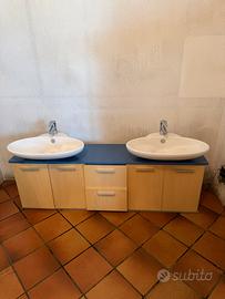 Mobiletto bagno doppio lavabo
