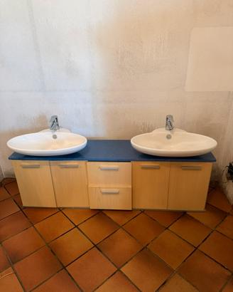 Mobiletto bagno doppio lavabo