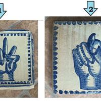 Mattonella riggiola dita mano Calatgirone Sicilia