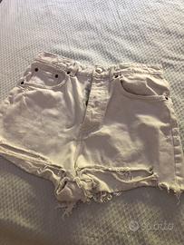 Pantaloncino jeans bianco