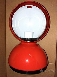 Artemide Eclisse lampada da tavolo rossa