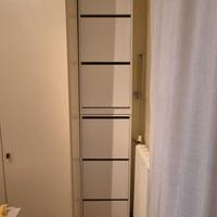 2 scarpiere (gemelle) bianche legno come nuove