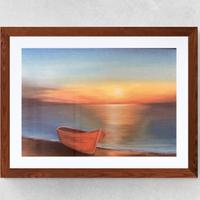 Quadro stampa tramonto di mare