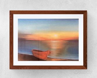 Quadro stampa tramonto di mare