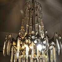 Lampadario con cristalli prisma