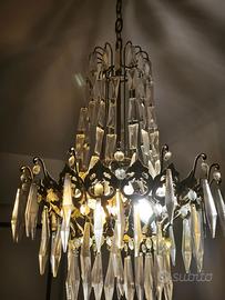 Lampadario con cristalli prisma