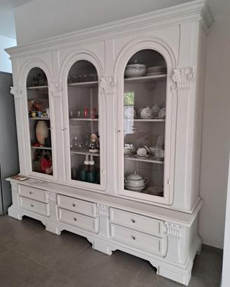Mobile vetrina bianco shabby