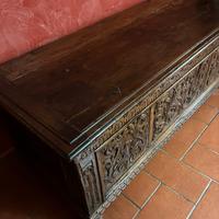 Panca legno vintage con zpe da leone