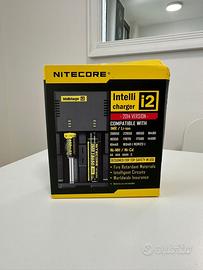 Nitecore intellicharge i2 + 1x batteria 18650