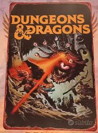 Dungeon & dragons targa commemorativa 30X20.