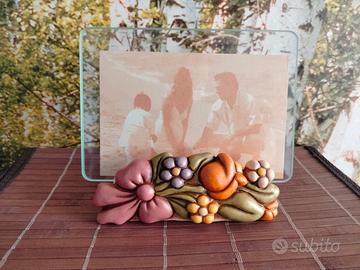portafoto in vetro fiori country Thun 