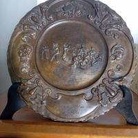 antico piatto bronzo fuso