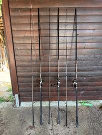 Set 3 canne da Carpfishing 3,60 m + 3 Mitchell