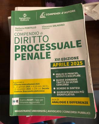 Compendio diritto procedura penale  nel diritto.