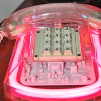 Telefono Cicena Roxanne trasparente neon vintage