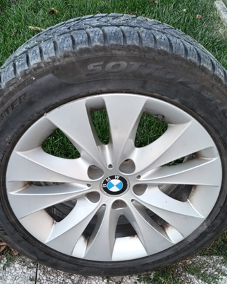 Cerchi Lega 225 50 R17 BMW e gomme inv. 80%