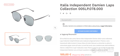 OCCHIALE DA SOLE ITALIA INDEPENDENT