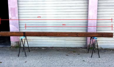 Travi in legno castagno per soffitto locale casa