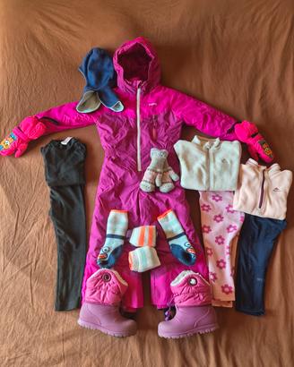 kit completo montagna neve 4 anni