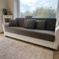 Divano 3 posti contenitore grigio