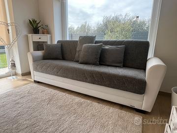 Divano 3 posti contenitore grigio