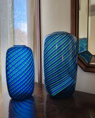 Vasi Canne Ritorte Venini Murano 1985 (in coppia)