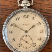 Orologio taschino Lanco anni 20 fondello argento