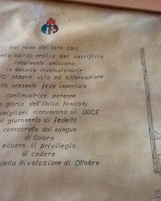 Pergamena rinnovo giuramento al Duce
