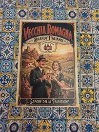 Manifesto Pubblicitario Vintage Vecchia Romagna