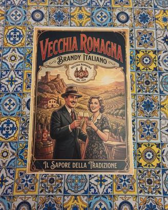 Manifesto Pubblicitario Vintage Vecchia Romagna