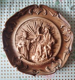 Piatto sacro in argilla della Madonna di Modica RG