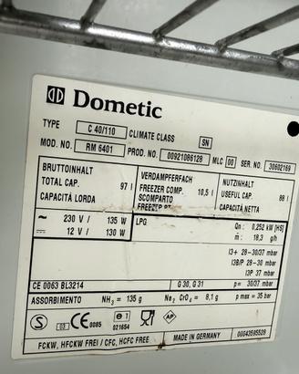 Frigo trivalente Dometic