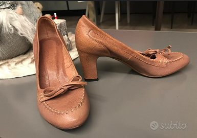 DelCARLOtg38,5DécolletèMOCASSINOpelleRETAIL419euro