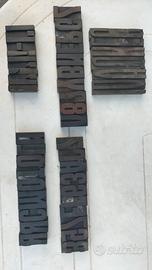 47 Caratteri Litografici in Legno