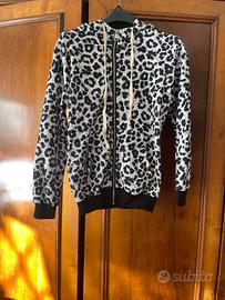 Maglia con zip e cappuccio, Made Italy, taglia S