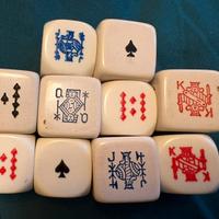 10 dadi da poker vintage