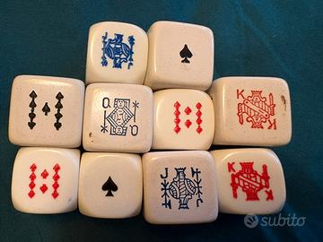10 dadi da poker vintage