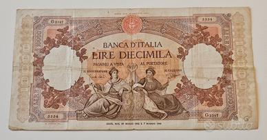 banconota da 10.000 lire italiane del tipo "Regine