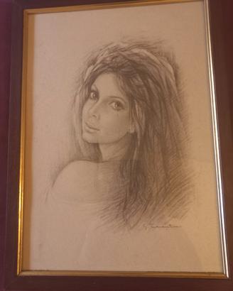 quadro Tarantino vintage volto di donna 