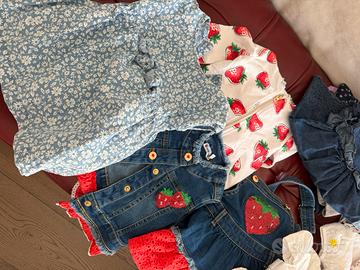 Lotto abbigliamento bambina 6-9 mesi estate